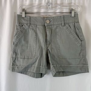 Democracy Ab Technology Shorts Women's 4 Green Flat Front Stretch 4.5" Inseam